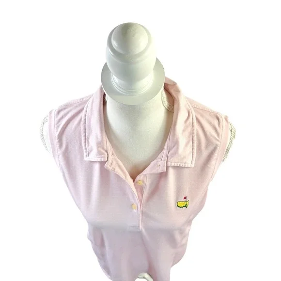 Masters Collection Ladies Pink Sleeveless Polo Golf Shirt Large - Picture 4 of 8